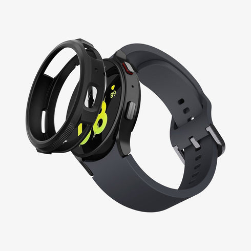 ACS06394 - Galaxy Watch 6 Classic (47mm) Case Liquid Air in matte black showing the front